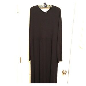 Beeson River Plus long sleeve Black Maxi dress 3XL
